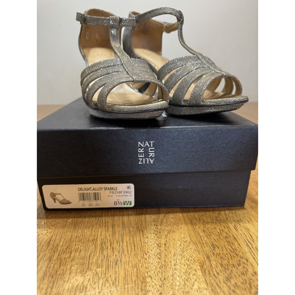 Naturalizer Delight alloy sparkle Glitter Bling Strappy Sexy Heel8 1/2 - Picture 6 of 6